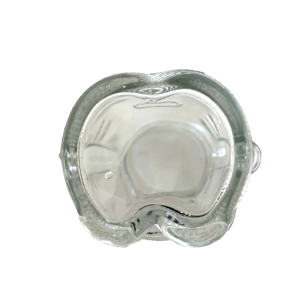 Vintage Clear Glass Chubby Bunny Rabbit Candy Snack Jar